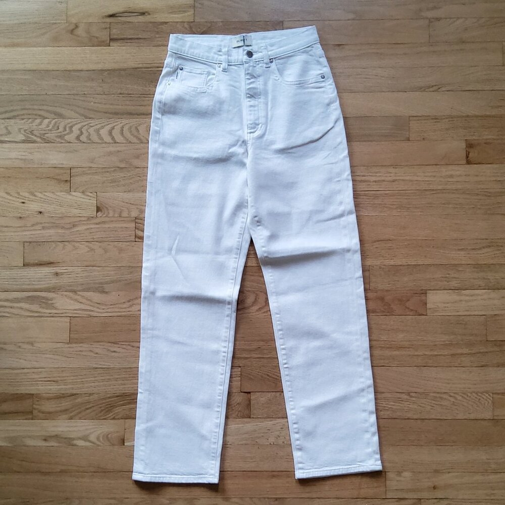 NWOT Dl1961 Enora Ivory Cigarette Straight Leg Jean Women's Waist 26-27" Ins 29"